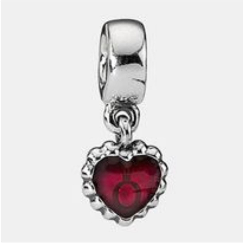 Pandora Forever Red Heart Dangle- Retired